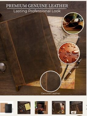 Nomad Crafts Co.
LEATHER PADFOLIO WITH ZIPPER